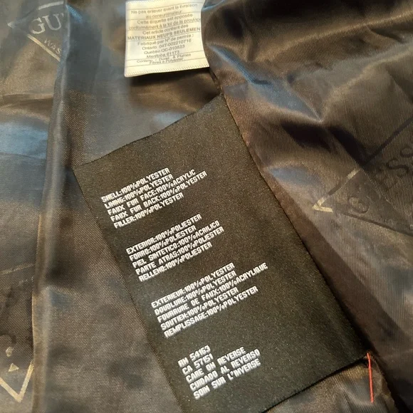 GUESS Quilted Red Jacket with Black Details - Picture 9 of 11